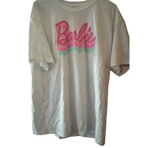 Barbie Retro Logo Women's T-Shirt - XLarge - Pink on White